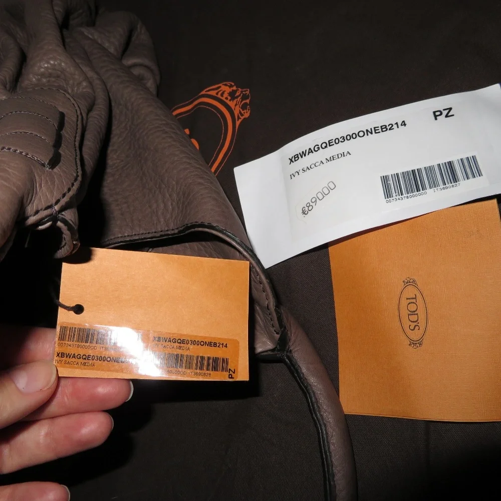 Tod's Taupe Mauve Deerskin Ivy Sacca Hobo Bag